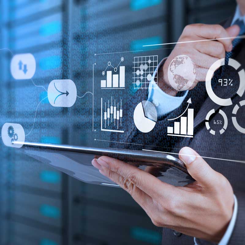 Data management system (dms) with business analytics concept.